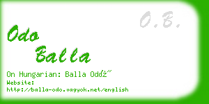odo balla business card